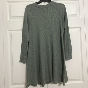 long sleeved waffle dress